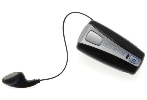 Cellular Line Auricolare con Bluetooth e Cavo Riavvolgibile