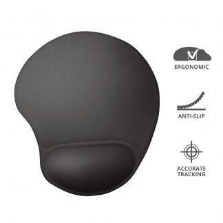 Trust Mousepad Bigfoot 16977 Ergonomico con Poggiapolsi a Fondo Antiscivolo
