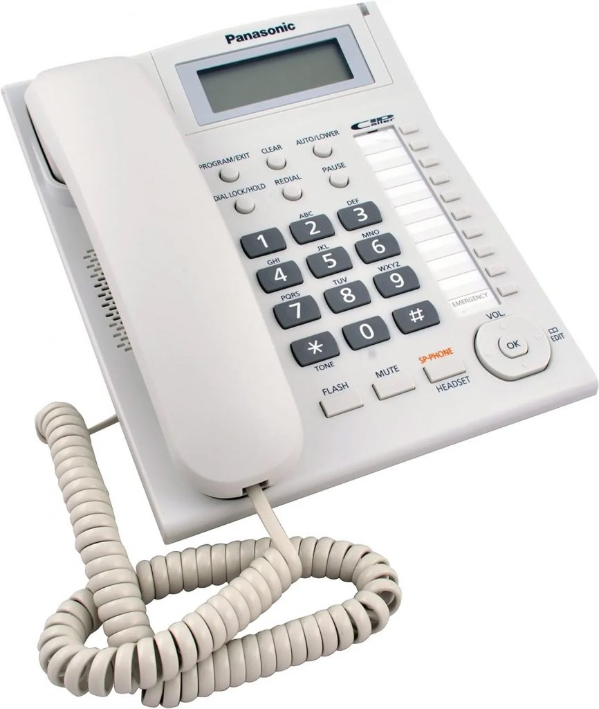 Panasonic KXTS880 Bianco Telefono a Filo con Vivavoce