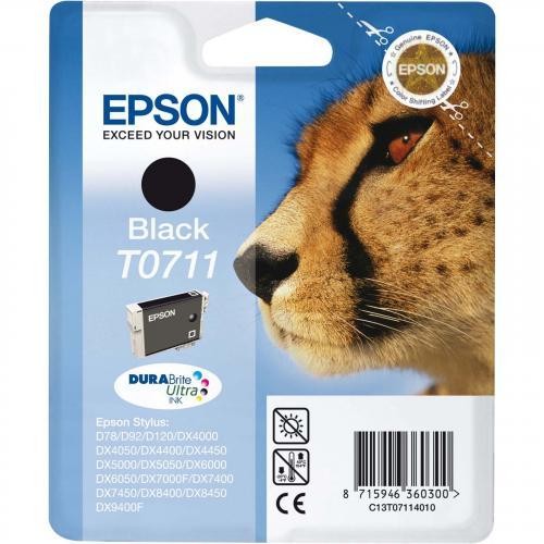 Epson Serie Ghepardo T0711 Nero Cartuccia Inchiostro Originale
