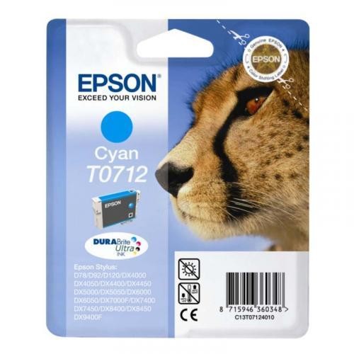 Epson Serie Ghepardo T0712 Ciano Cartuccia Inchiostro Originale