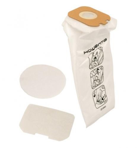 Rowenta ZR0050 Confezione 5 Sacchetti più 2 Microfiltri per Scope Elettriche
