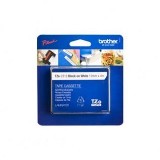 Brother TZE231S Nastro Nero su Bianco 12mm x 4mt per Etichettatrici Serie P