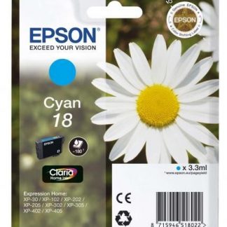 Epson Serie Margherita 18 Ciano Cartuccia Inchiostro Originale