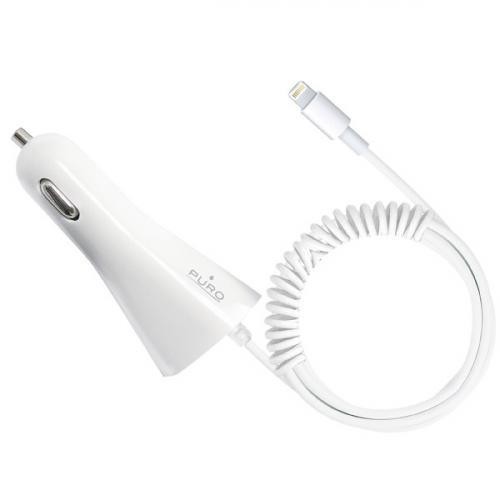Puro Carica Batteria da Auto Bianco Compatibile con Dispositivi Apple
