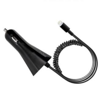 Puro Carica Batteria da Auto Nero Compatibile con Dispositivi Apple