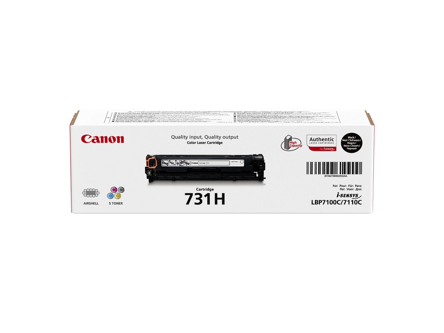 Canon 731BK Toner Nero Per Stampanti i-SENSYS MF628CW e i-SENSYS MF623CN