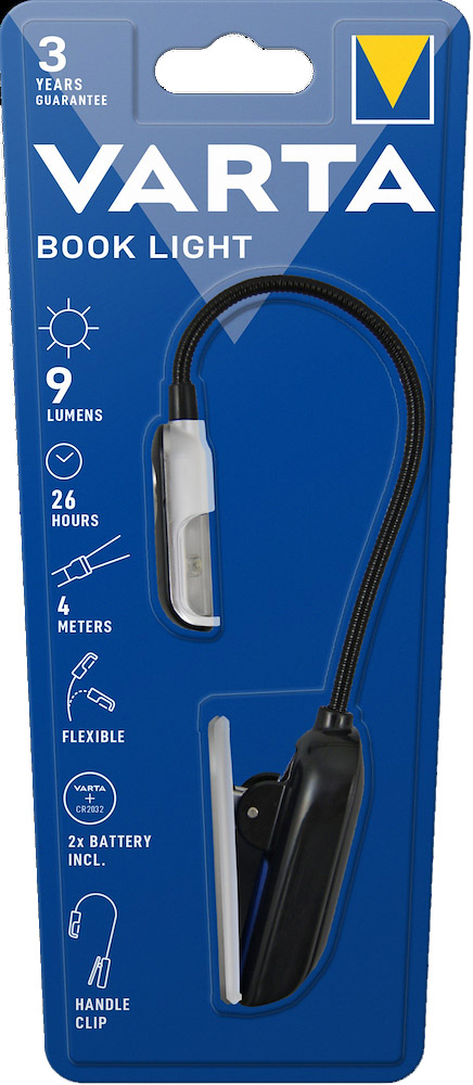 Varta 16618101421 Torcia LED per Libro con Morsetto