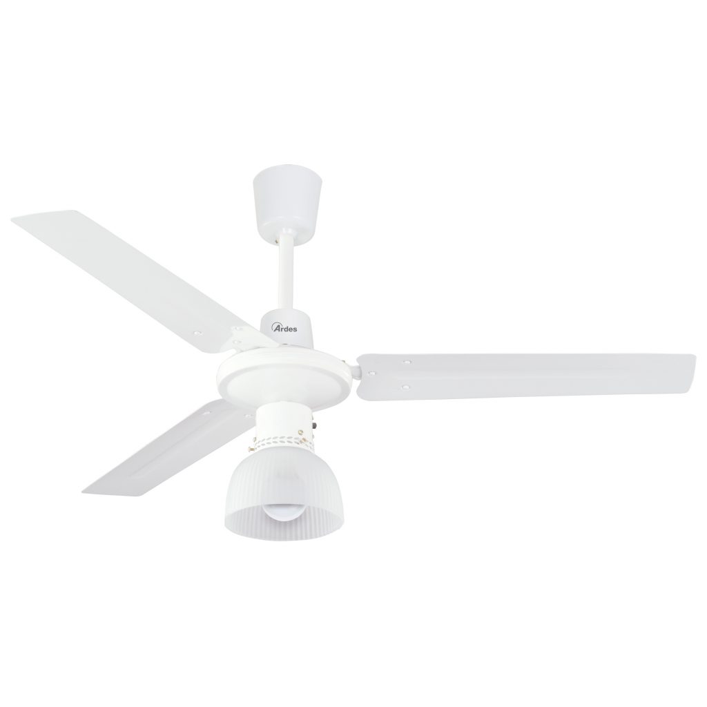 Ardes Cloud 120L Ventilatore a Soffitto Bianco 3 Pale Reversibili con Luce