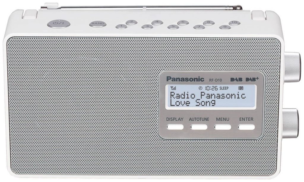 Panasonic RFD10EGW Bianco Radio Compatibile DAB/DAB+
