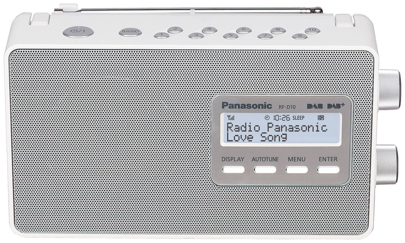 Panasonic RFD10EGW Bianco Radio Compatibile DAB/DAB+
