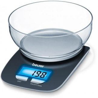 Beurer KS25 Bilancia da Cucina Digitale con Ciotola Portata Max 3 Kg