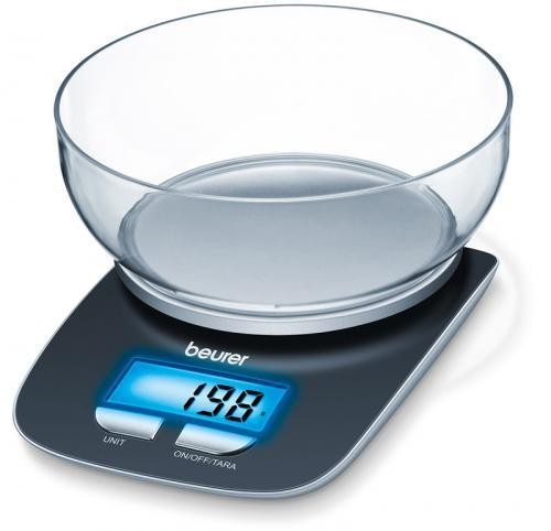 Beurer KS25 Bilancia da Cucina Digitale con Ciotola Portata Max 3 Kg