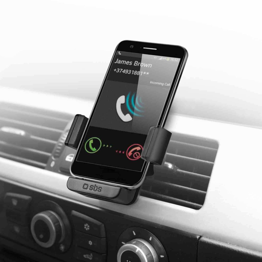SBS TE0UCH10A Supporto Auto Per Smartphone con Attacco Adesivo e Clip