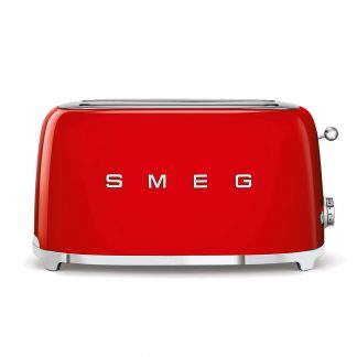 Smeg TSF02RDEU Rosso Tostapane a 2 Scomparti 4 Fette 1500W Stile Retro