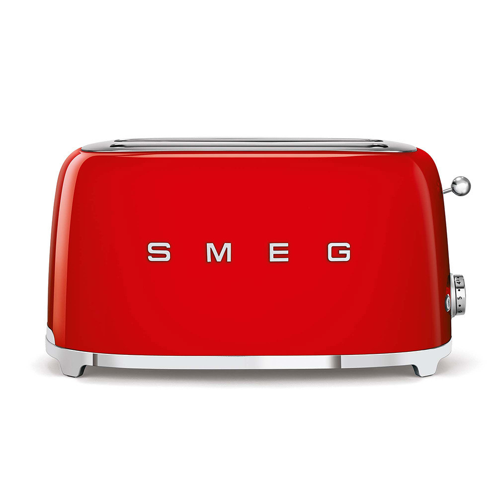 Smeg TSF02RDEU Rosso Tostapane a 2 Scomparti 4 Fette 1500W Stile Retro
