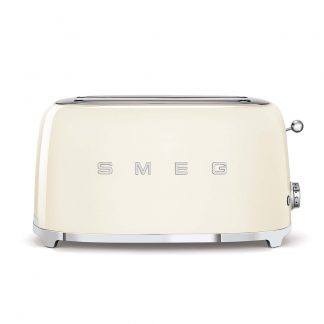 Smeg TSF02CREU Panna Tostapane a 2 Scomparti 4 Fette 1500W Stile Retro