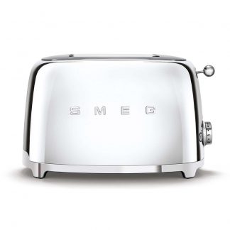 Smeg TSF01SSEU Cromo Retro Tostapane 950W 3 Programmi 6 Temperature 2 Fette