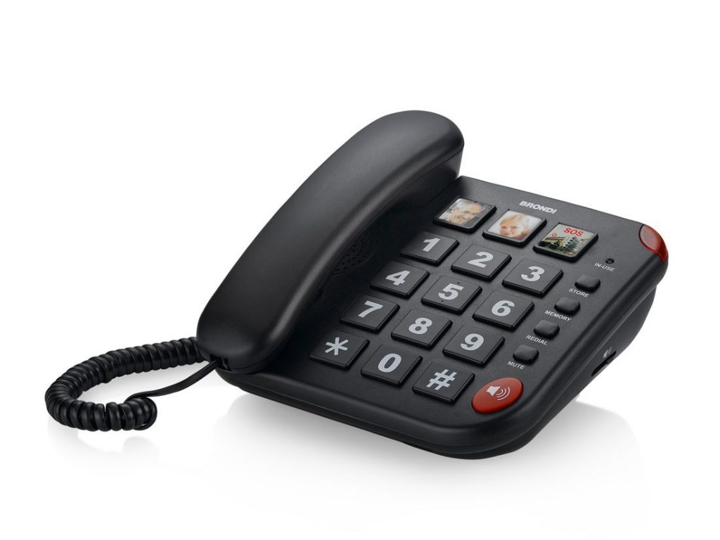 Brondi Bravo 15 Nero Telefono Fisso con Vivavoce