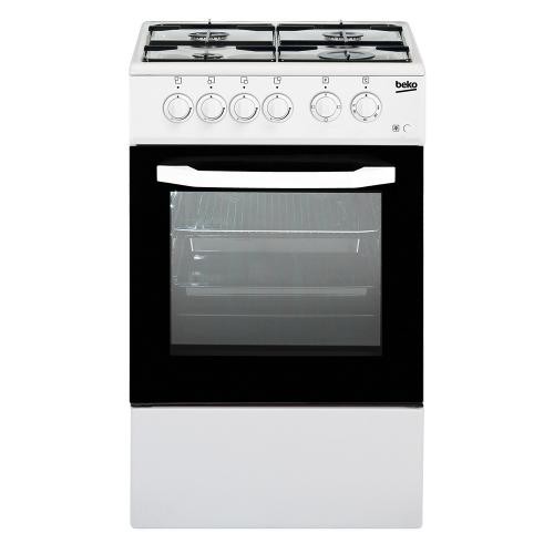 Beko CSS42014FW Cucina a Gas 4 Fuochi 50 Cm con forno a Gas