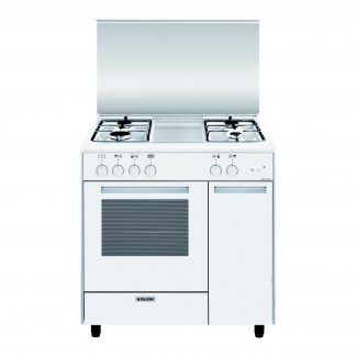 Glem AS854GX Bianco Alpha Cucina 80CM 4 Fuochi a Gas Forno a Gas