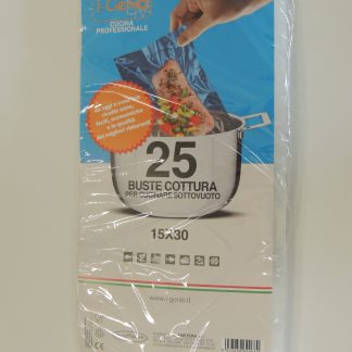 I-Genio 968 Sacchetto Goffrato per Sottovuoto 15x30CM Confezione da 25 Pezzi