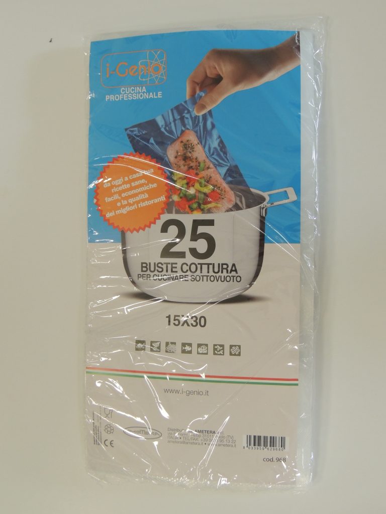 I-Genio 968 Sacchetto Goffrato per Sottovuoto 15x30CM Confezione da 25 Pezzi