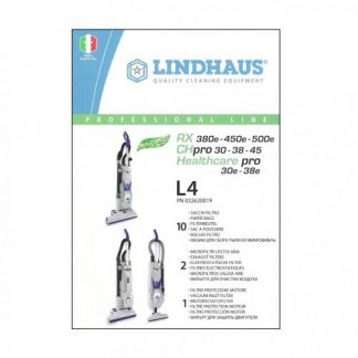 Lindhaus L4 Confezione 10 Sacchi Filtro - 2 Microfiltri e 1 Filtro Motore per RX