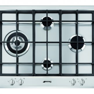 Smeg SLR64SGH Piano Cottura a Gas 60cm 4 Fuochi con Griglie in Ghisa