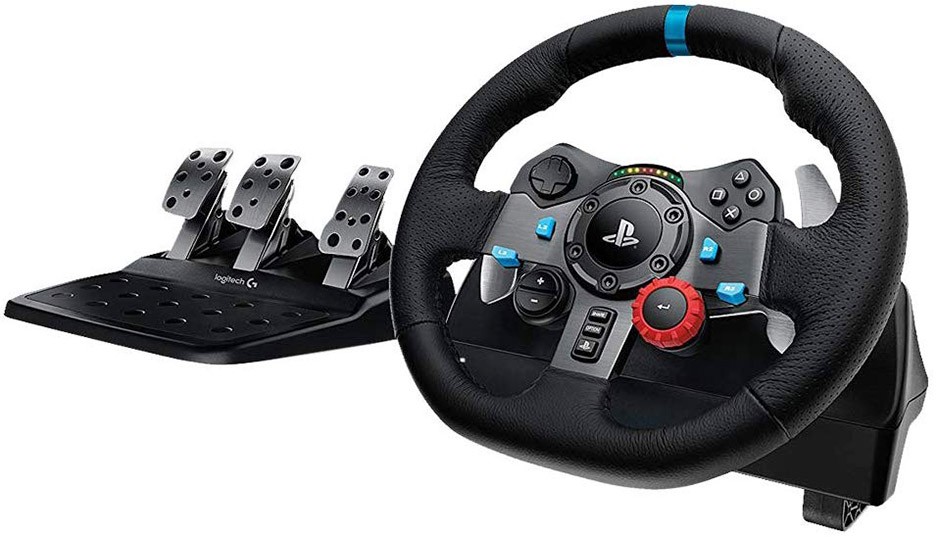 Logitech G29 Volante in Pelle con Pedali per Consolle PS3 e PS4 e PC