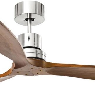 Perenz 7142CR Ventilatore a Soffitto Cromo 3 Pale in Legno