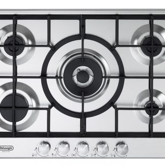 De Longhi HDG575PRO Piano Cottura Gas 75CM 5 Fuochi con Griglie in Ghisa