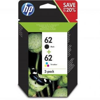 HP 62 Combo Pack Confezione Cartucce Originali d'Inchiostro Nero e Tricromia