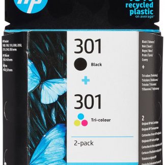 HP 301 Combo Pack Confezione Cartucce Originali Inchiostro Nero e Tricromia