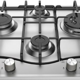 Hotpoint PCN 642 T/IX/HAR Piano Cottura a Gas 60 Cm 4 Fuochi con 1 Tripla Corona