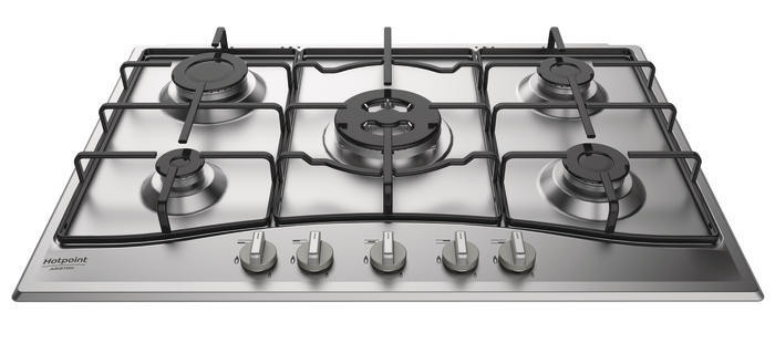 Hotpoint-Ariston PCN752TIXHAR Piano Cottura Gas 75CM 5 Fuochi Griglie Smaltate