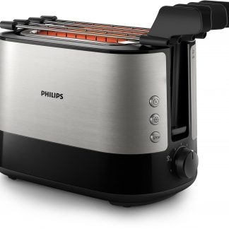 Philips Viva Collection HD2639 Inox Tostapane 2 Pinze 730W 7Livelli Cottura