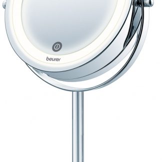 Beurer BS55 Specchio Cosmetico Illuminato Diametro 13 cm con Ingrandimento 7x