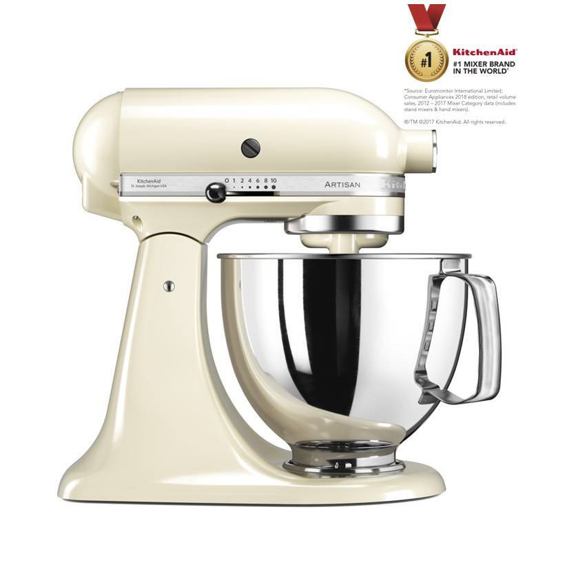 Kitchenaid 5KSM125EAC Crema Impastatore con Testa Reclinabile 300W 4.8 Litri