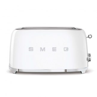 Smeg TSF02WHEU Bianco Tostapane a 2 Scomparti 4 Fette 1500W Stile Retro