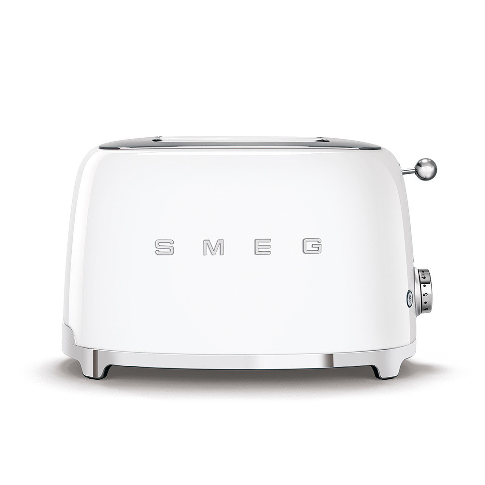 Smeg TSF01WHEU Bianco Tostapane a 2 Scomparti 2 Fette 950W Stile Retro