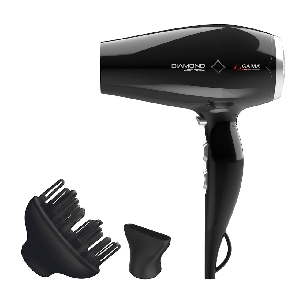 Gama GH0301 Asciugacapelli 2300W con Bocchetta Nero