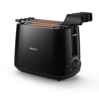 Philips HD258390 Tostapane Nero 600W 8 Programmi 2 Scomparti