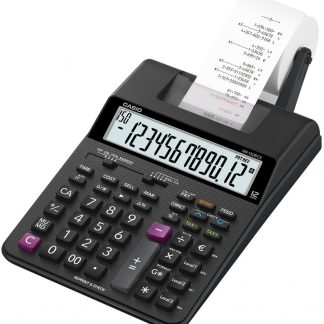 Casio HR150RCEWBEC Calcolatrice Scrivente 12 Cifre Alimentatore Stampa 2 Colori