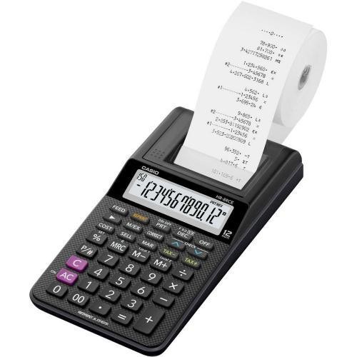 Casio HR8RCE Calcolatrice Scrivente 12 Cifre con Alimentatore AC
