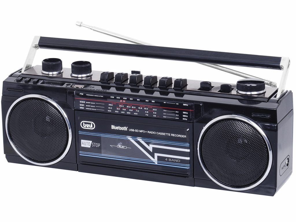 Trevi RR 501 BT Nero Radio Registratore Portatile USB SD Wireless Cassetta 