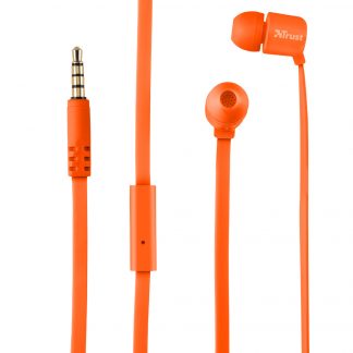 Trust Duga Neon-Arancione Cuffie Auricolare con Microfono