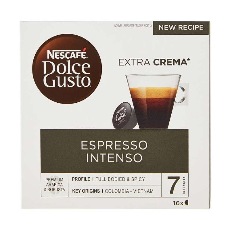 Nescafe Espresso Intenso Confezione 16 Capsule Compatibili Dolce Gusto