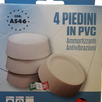 Elettrocasa AS46 Confezione 4 Piedini Antivibrazioni in PVC per Lavatrice