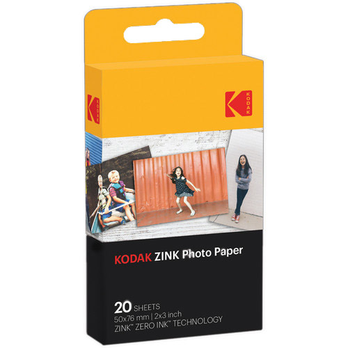 Kodak RODZ2X320 Carta Fotografica per Printomatic 20 Fogli 50x76MM